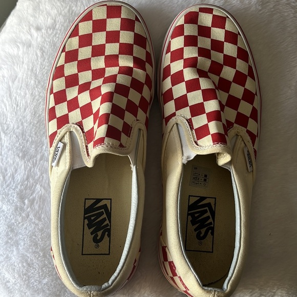 Vans Red Checkered Slip On UNISEX - Picture 3 of 9